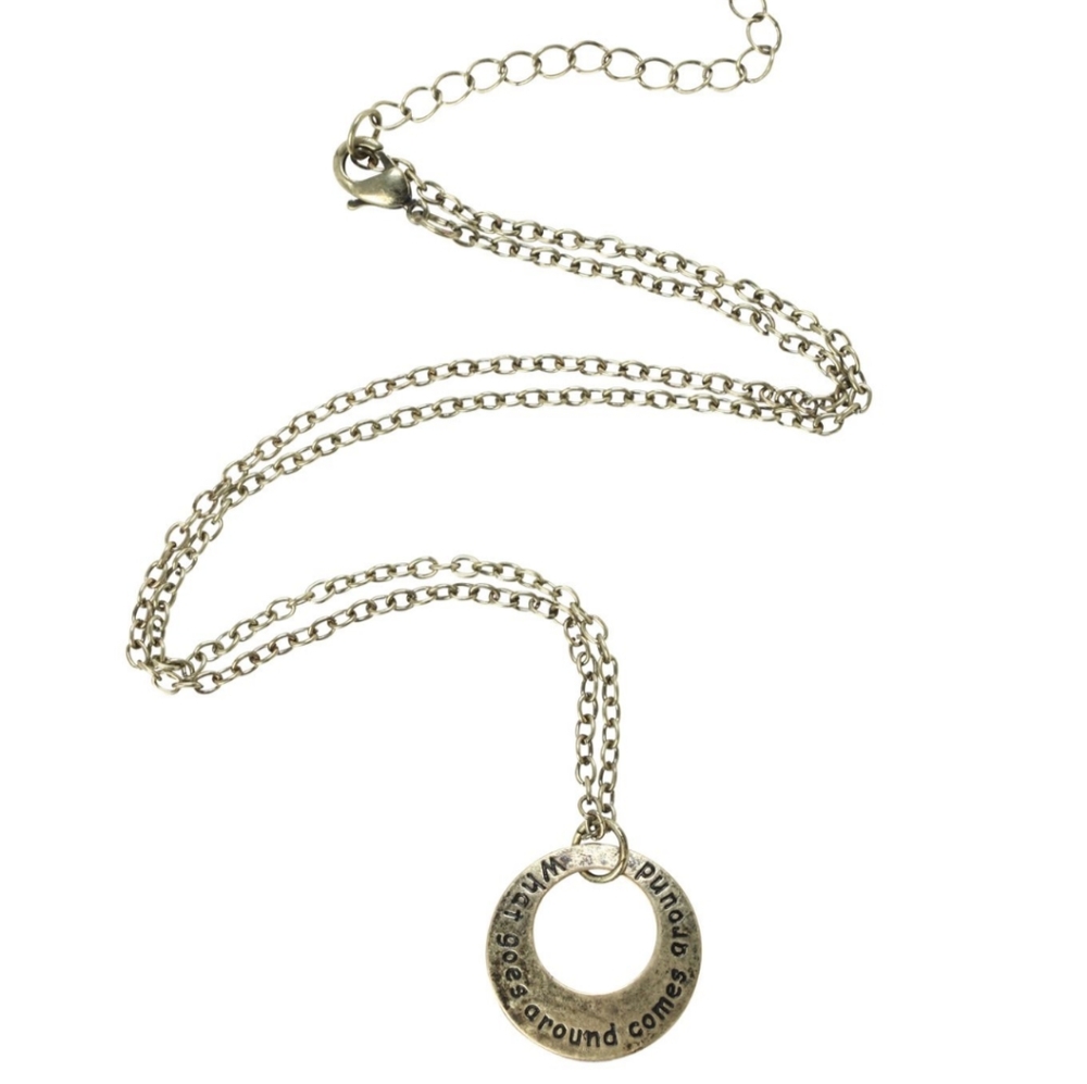 Hot Topic Lovesick Karma circle necklace